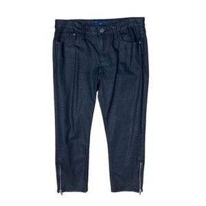 Marc by Marc Jacobs 34 (tagged 30) Black Waxed Denim Jeans Low Rise Skinny Y2K